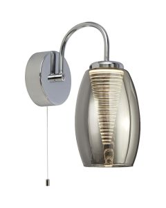 Searchlight Cyclone 97292-1SM rookglazen wandlamp