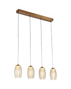 Searchlight Cyclone 97292-4CP champagne kleurige hanglamp