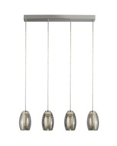 Searchlight Cyclone 97292-4SM rookglazen hanglamp