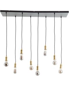 Brilliant Darcia 99815/06 zwart met messing hanglamp