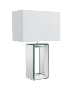 Searchlight Mirror EU1610 witte tafellamp met spiegelvoet