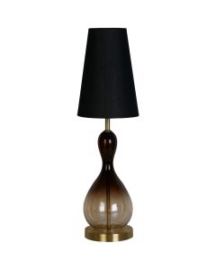 Searchlight Marakesh EU23186BK zwart ombre glazen tafellamp met kap