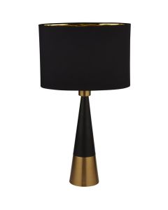 Searchlight EU2743BGO zwart met koperkleurige tafellamp