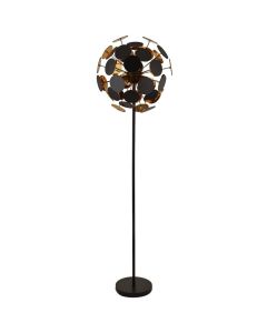 Searchlight Discus EU3079BG zwarte vloerlamp