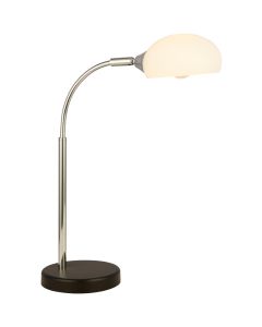 Searchlight Astro EU3086-1WH chroom tafellampje met opaal glas