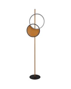 Searchlight Curio EU36302-1BK houten vloerlamp
