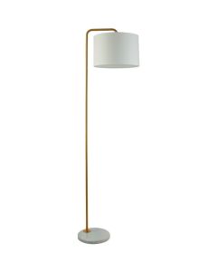 Searchlight Gallow EU5024GO goud kleurige vloerlamp met marmer voet