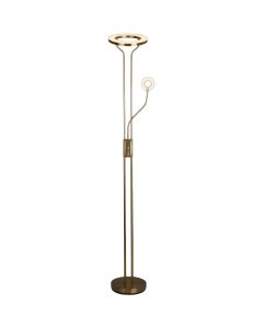 Searchlight OhOh EU55601SB messing uplighter met leeslamp