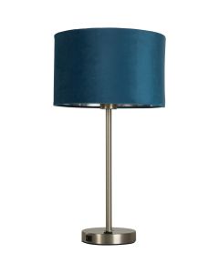 Searchlight Finn USB EU58911TE blauwgroene tafellamp met USB