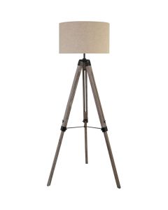Searchlight Easel EU6006BR Tripod van hout met linnen kap