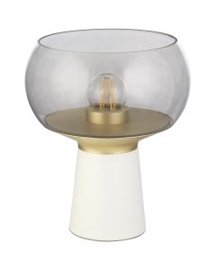 Searchlight Goblet EU60241 wit met gouden tafellamp