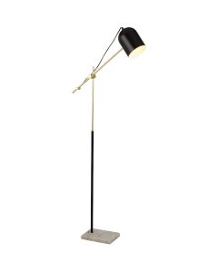 Searchlight Odyssey EU60881BK zwart met goudkleurige vloerlamp