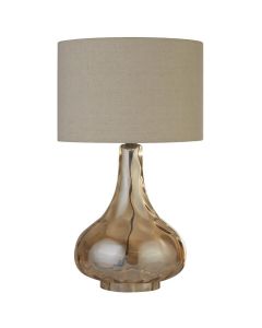 Searchlight Torino EU60982 amber glazen tafellamp