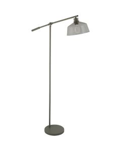 Searchlight Canterbury EU60998GY grijze vloerlamp met helder glazen kap