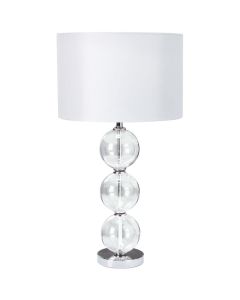 Searchlight Bliss EU6194CC-1 glazen tafellamp met witte kap