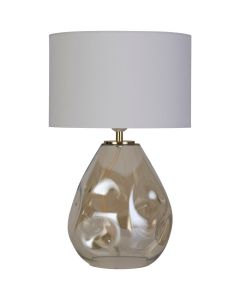 Searchlight Devon EU65420CP champagne kleurig glazen tafellamp