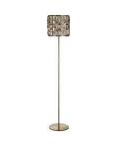 Searchlight Bijou EU6589AB bronzen vloerlamp met champagneglas