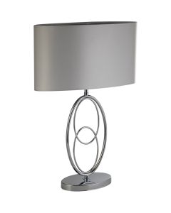 Searchlight Loopy EU69041CC chromen tafellamp met zilver imitatiezijde