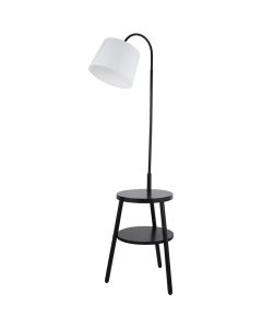 Vloerlamp Ridge 74730BK zwarte vloerlamp met tafel