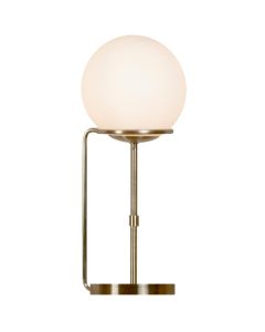 Searchlight Sphere EU8092AB antiek bronzen tafellamp met opaal glas