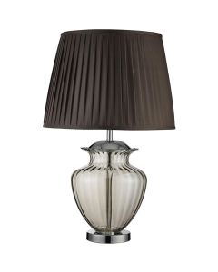 Searchlight Elina EU8531AM bruine tafellamp met amber glas