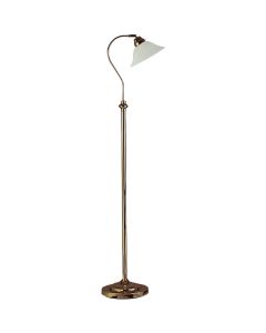 Searchligh Adjust EU9122AB antiek messing vloerlamp met scavo glas