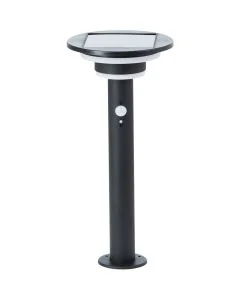 Brilliant Garvina G40406/06 zwarte sokkellamp met zonnepaneel