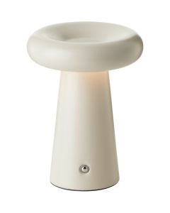 Batterijlamp Muffin beige 19cm