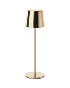 Brilliant Xaana G40939/18 geborsteld messing tafellamp met accu