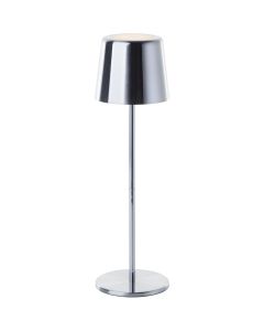Brilliant Xaana G40939/68 geborsteld aluminium tafellamp met accu
