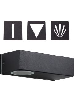 Wandlamp Abbot antraciet 17cm