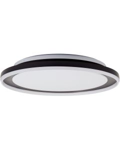 Brilliant Pederson G99519/06 zwarte plafonniere met lichtgevende rand