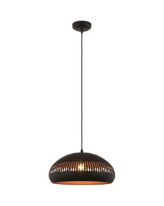 Freelight Duomo H1740Z zwart met goudkleurige hanglamp