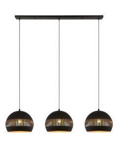 Freelight Globo H2503Z zwart met goudkleurige hanglamp