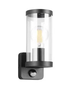Reality Bonito R21599132 mat zwarte buitenlamp met bewegingsmelder
