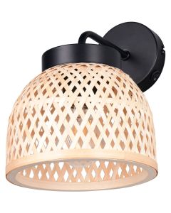 Casalum Laurent R26091732 wandlamp van gevlochten bamboe