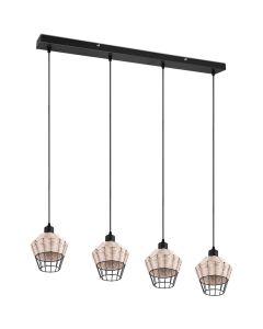 Trio Borka R31264036 hanglamp met rotan vlechtwerk