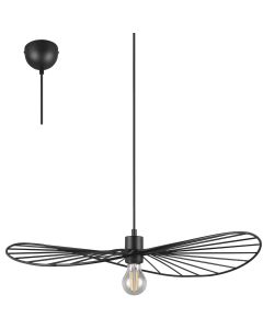 Trio Chapeau R31451032 zwart draadstalen hanglamp