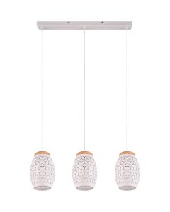 Trio Bidar R31573031 witte hanglamp met hout