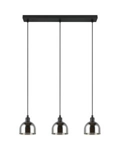 Reality Molly R31863032 zwarte hanglamp met verchroomd glazen kapjes