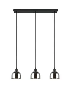 Reality Molly R31863032 zwarte hanglamp met verchroomd glazen kapjes