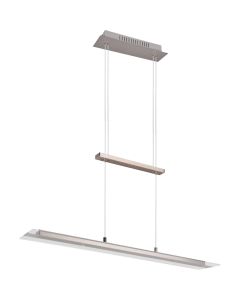 Trio Milos R32004107 stalen hanglamp met trekpendel