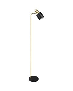 Trio Adam R41041080 zwart met messing vloerlamp