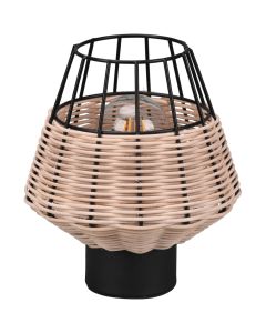 Trio Borka R51261036 tafellamp met rotan vlechtwerk