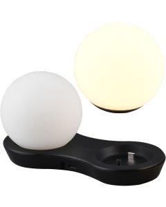 Reality Lorna R54322102 zwarte laadunit met twee lichtbollen