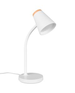 Reality Pongo R55831101 mat witte kunststof tafellamp