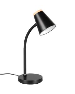 Reality Pongo R55831102 zwart kunststof tafellamp