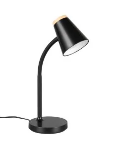 Reality Pongo R55831102 zwart kunststof tafellamp