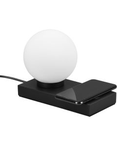 Reality Chloe R59080132 zwarte tafellamp met inductief laadstation
