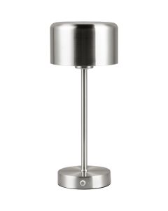 Trio Jeff R59151107 staal kleurige tafellamp op batterijen